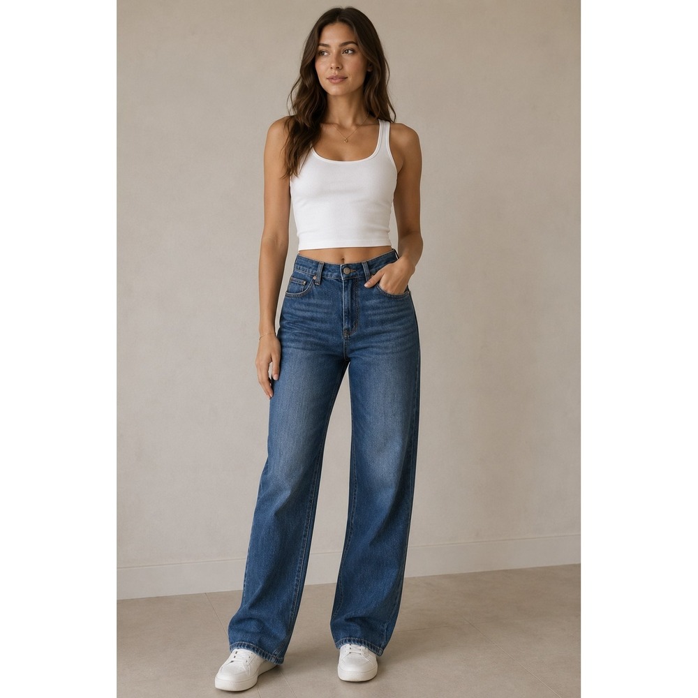 Judy Blue Jeans Womens Size 5 Straight Fit Wide Leg